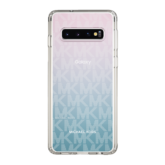スリムプロテクションケース［ MICHAEL KORS - Signiture - Clear White ］