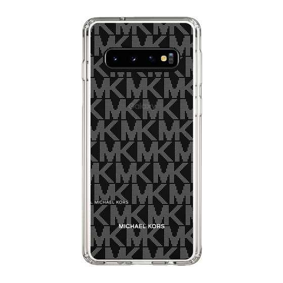 スリムプロテクションケース［ MICHAEL KORS - Signiture - Clear White ］