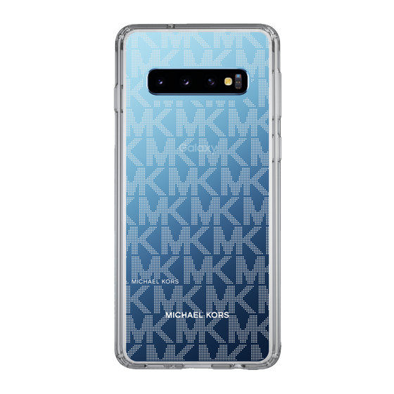 スリムプロテクションケース［ MICHAEL KORS - Signiture - Clear White ］