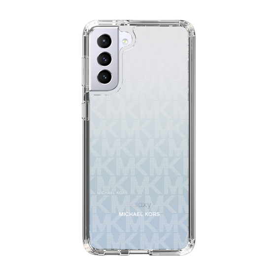 スリムプロテクションケース［ MICHAEL KORS - Signiture - Clear White ］