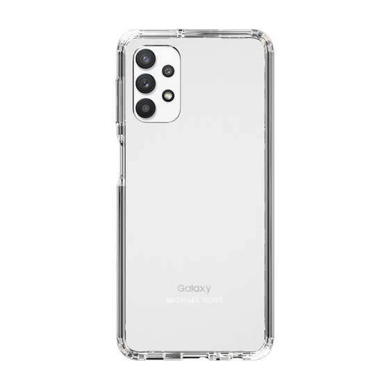 スリムプロテクションケース［ MICHAEL KORS - Signiture - Clear White ］