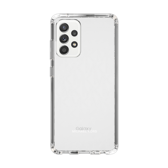スリムプロテクションケース［ MICHAEL KORS - Signiture - Clear White ］