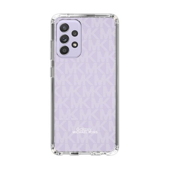 スリムプロテクションケース［ MICHAEL KORS - Signiture - Clear White ］