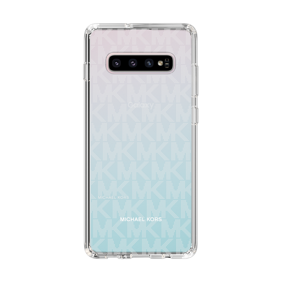 スリムプロテクションケース［ MICHAEL KORS - Signiture - Clear White ］