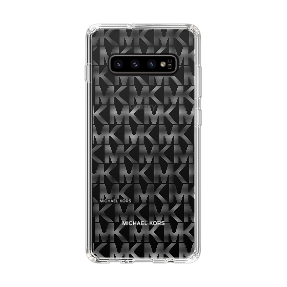 スリムプロテクションケース［ MICHAEL KORS - Signiture - Clear White ］
