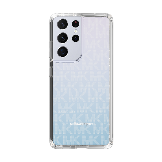 スリムプロテクションケース［ MICHAEL KORS - Signiture - Clear White ］