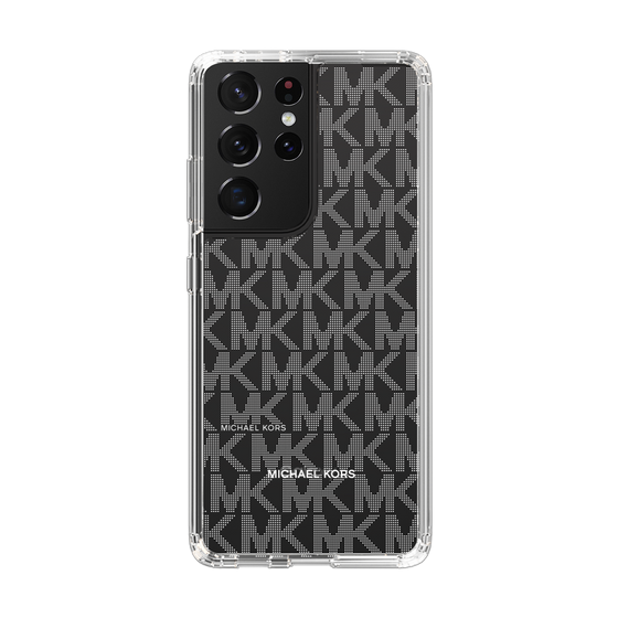 スリムプロテクションケース［ MICHAEL KORS - Signiture - Clear White ］