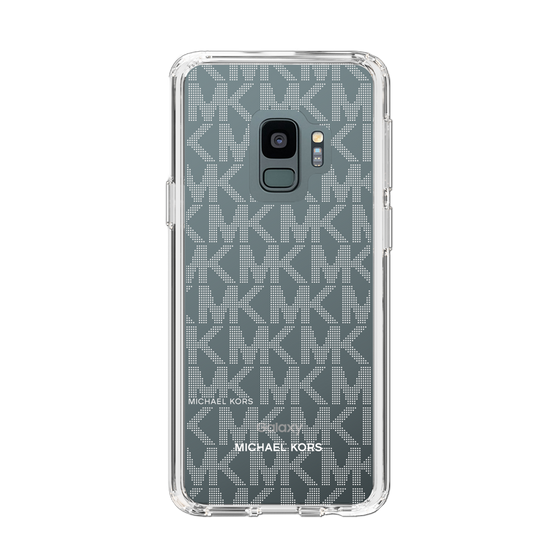 スリムプロテクションケース［ MICHAEL KORS - Signiture - Clear White ］