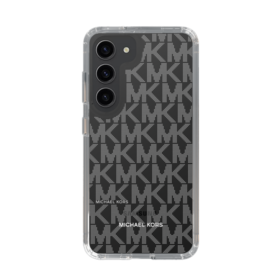 スリムプロテクションケース［ MICHAEL KORS - Signiture - Clear White ］