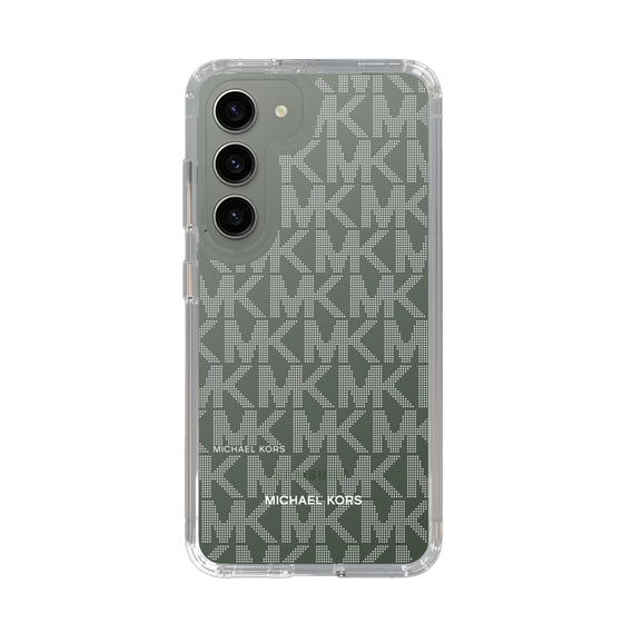 スリムプロテクションケース［ MICHAEL KORS - Signiture - Clear White ］