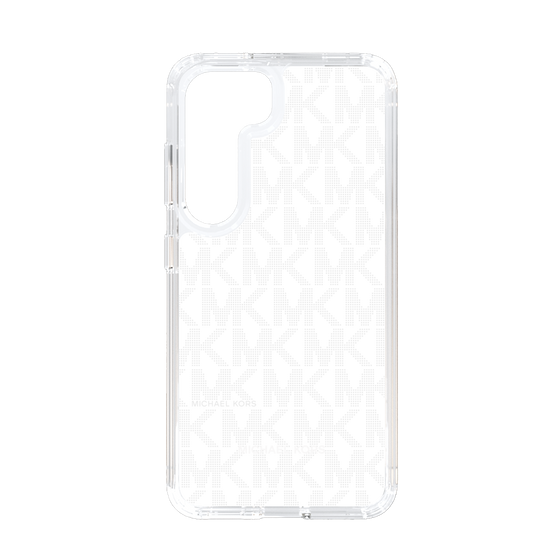 スリムプロテクションケース［ MICHAEL KORS - Signiture - Clear White ］