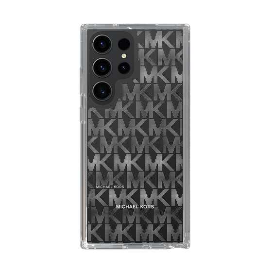 スリムプロテクションケース［ MICHAEL KORS - Signiture - Clear White ］
