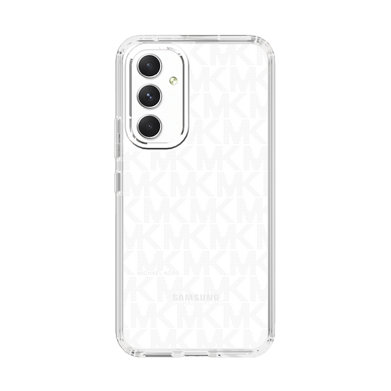 スリムプロテクションケース［ MICHAEL KORS - Signiture - Clear White ］