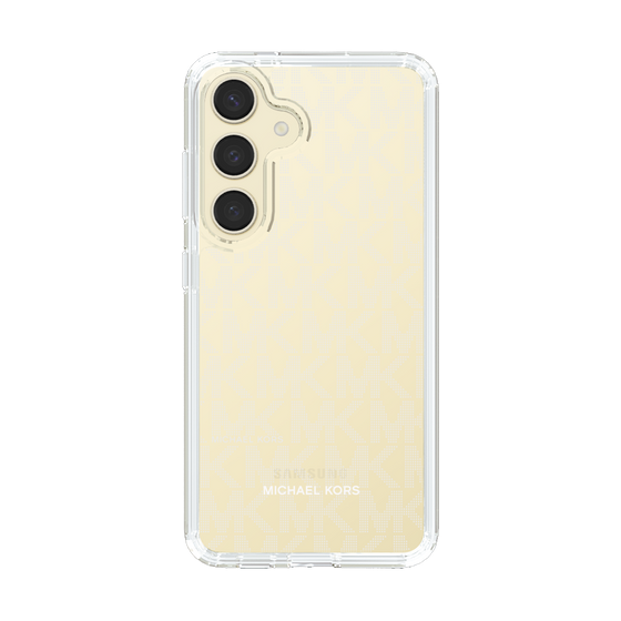 スリムプロテクションケース［ MICHAEL KORS - Signiture - Clear White ］