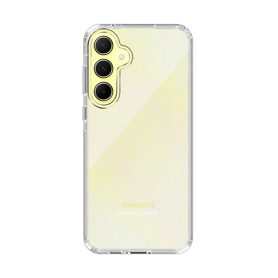 スリムプロテクションケース［ MICHAEL KORS - Signiture - Clear White ］