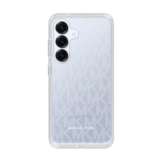 スリムプロテクションケース［ MICHAEL KORS - Signiture - Clear White ］