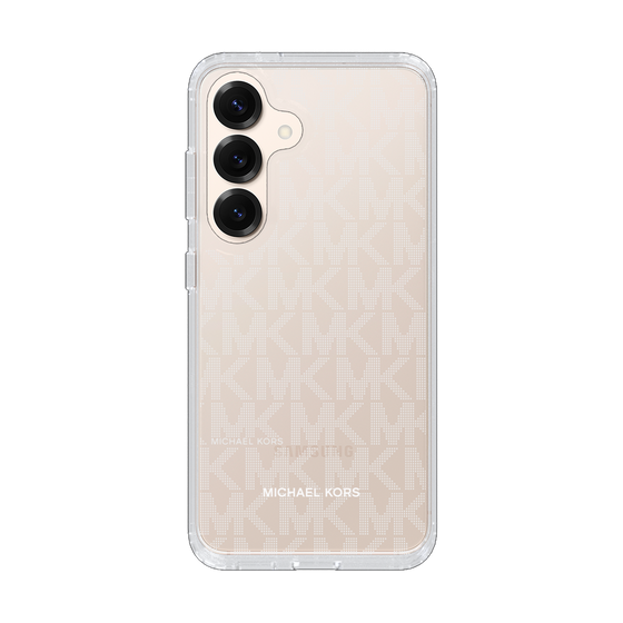スリムプロテクションケース［ MICHAEL KORS - Signiture - Clear White ］