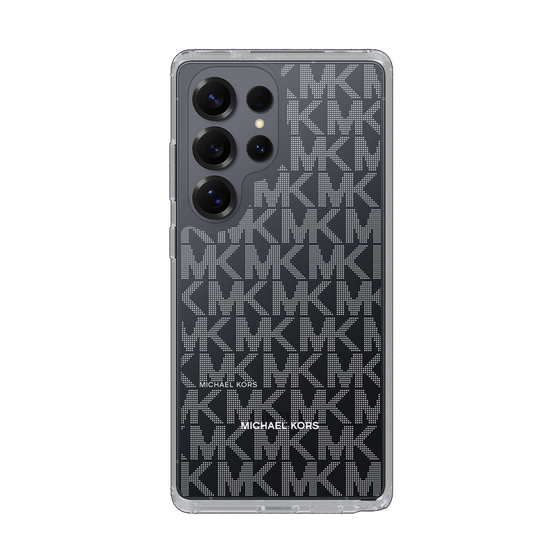 スリムプロテクションケース［ MICHAEL KORS - Signiture - Clear White ］