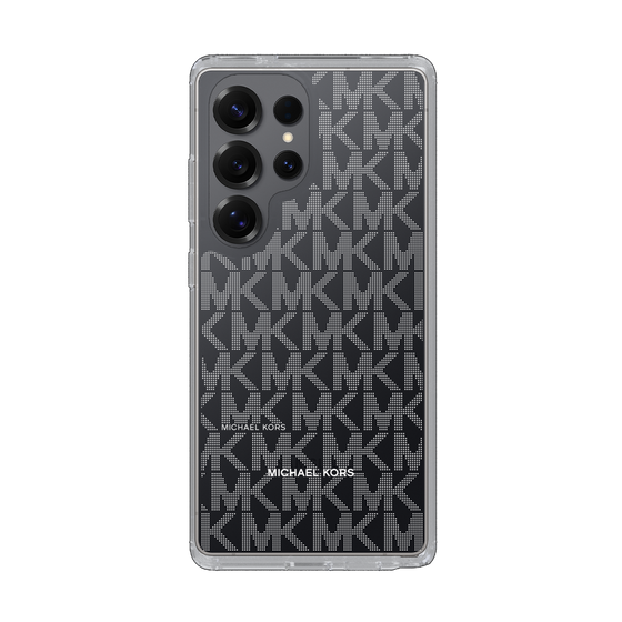 スリムプロテクションケース［ MICHAEL KORS - Signiture - Clear White ］
