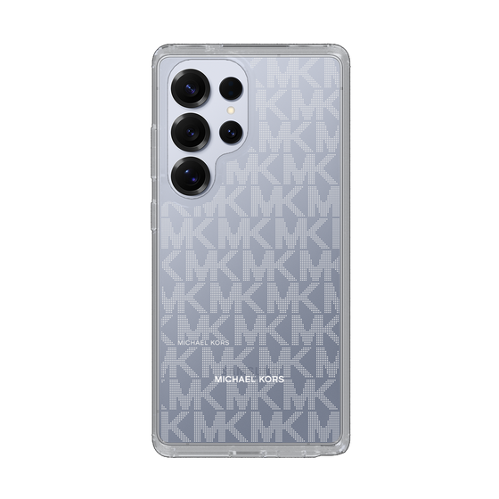 スリムプロテクションケース［ MICHAEL KORS - Signiture - Clear White ］