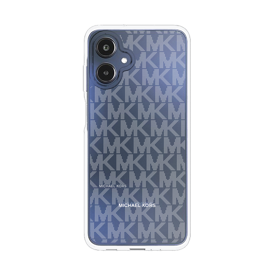 スリムプロテクションケース［ MICHAEL KORS - Signiture - Clear White ］