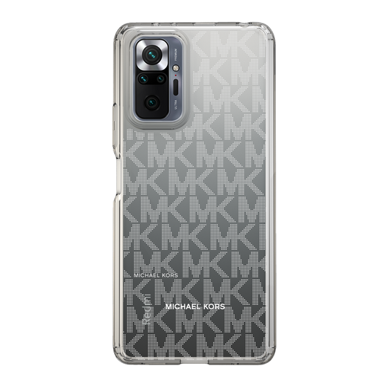 スリムプロテクションケース［ MICHAEL KORS - Signiture - Clear White ］