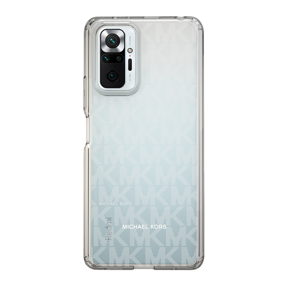 スリムプロテクションケース［ MICHAEL KORS - Signiture - Clear White ］