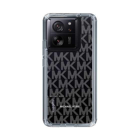 スリムプロテクションケース［ MICHAEL KORS - Signiture - Clear White ］