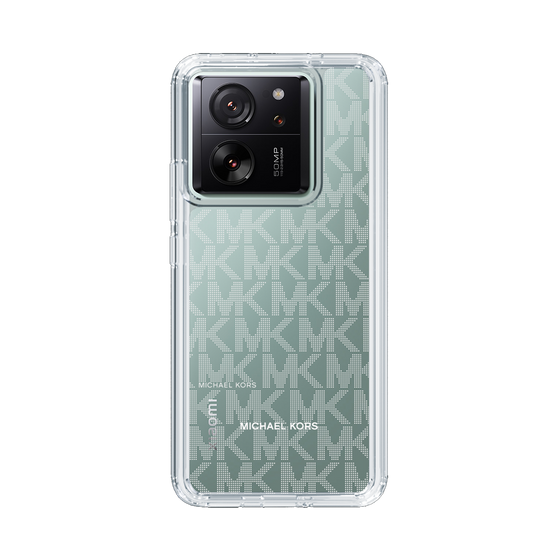 スリムプロテクションケース［ MICHAEL KORS - Signiture - Clear White ］