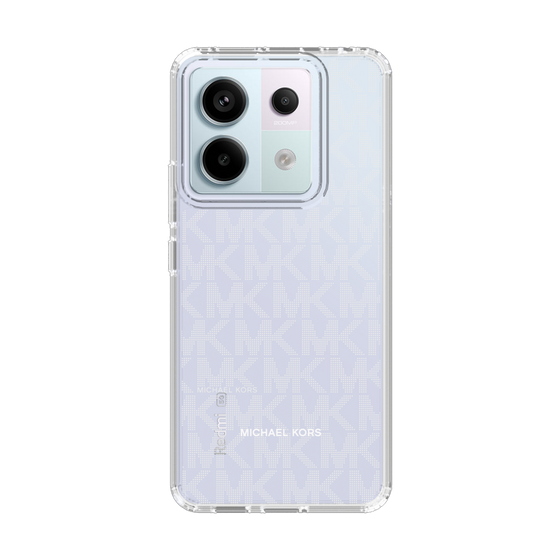 スリムプロテクションケース［ MICHAEL KORS - Signiture - Clear White ］