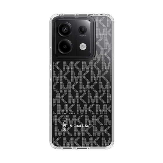 スリムプロテクションケース［ MICHAEL KORS - Signiture - Clear White ］