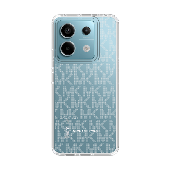 スリムプロテクションケース［ MICHAEL KORS - Signiture - Clear White ］