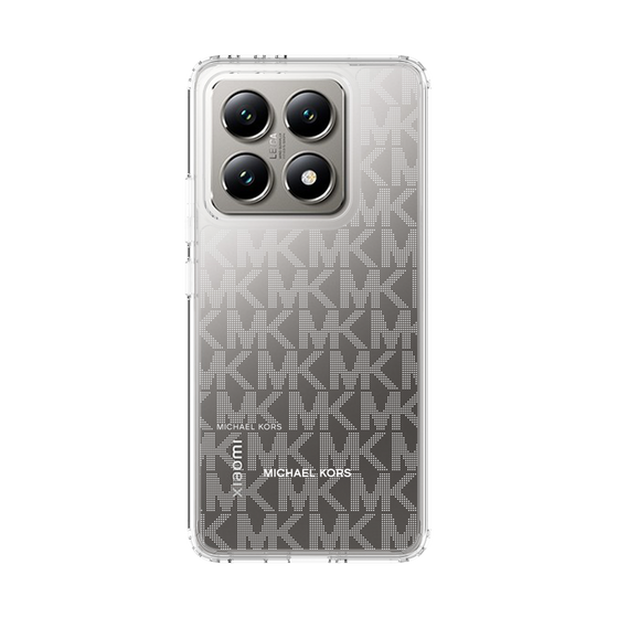 スリムプロテクションケース［ MICHAEL KORS - Signiture - Clear White ］