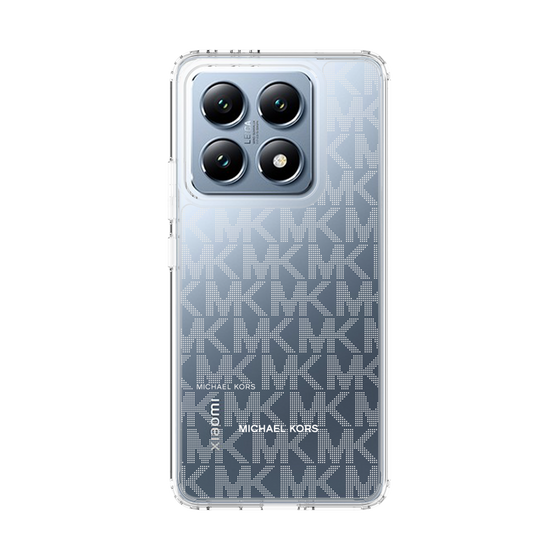 スリムプロテクションケース［ MICHAEL KORS - Signiture - Clear White ］