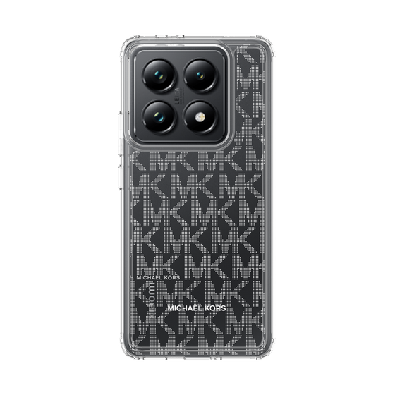 スリムプロテクションケース［ MICHAEL KORS - Signiture - Clear White ］