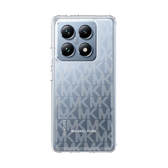 スリムプロテクションケース［ MICHAEL KORS - Signiture - Clear White ］