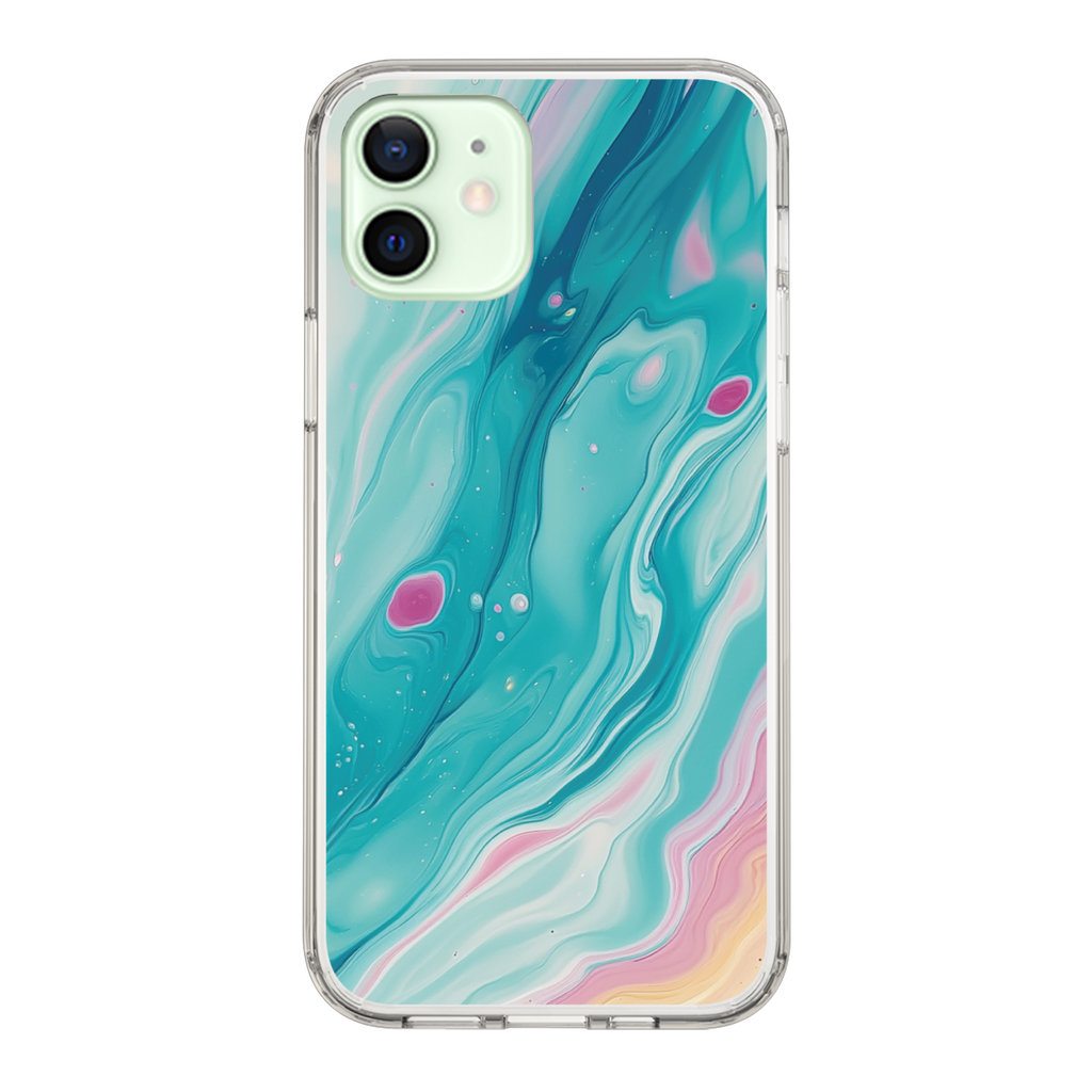 スリムプロテクションケース for Apple iPhone 12［ Color Rain - オリジナル - Serene Wave ］