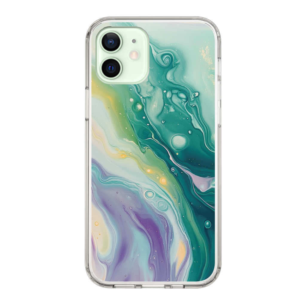 スリムプロテクションケース for Apple iPhone 12［ Color Rain - オリジナル - Dusky Forest ］