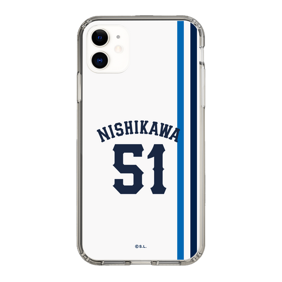 スリムプロテクションケース［ 埼玉西武ライオンズ- #51 NISHIKAWA - ホーム ］