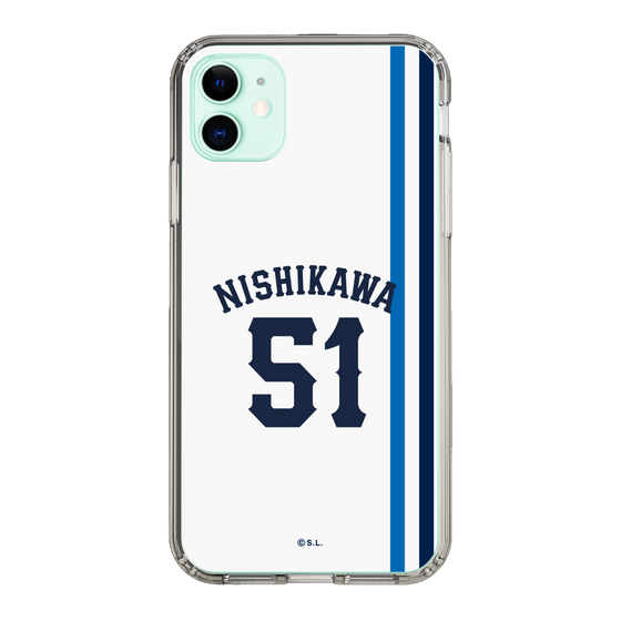 スリムプロテクションケース［ 埼玉西武ライオンズ- #51 NISHIKAWA - ホーム ］