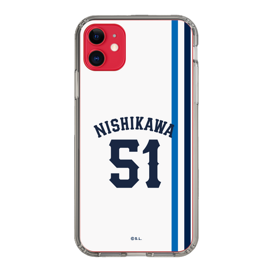 スリムプロテクションケース［ 埼玉西武ライオンズ- #51 NISHIKAWA - ホーム ］