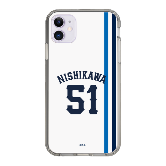 スリムプロテクションケース［ 埼玉西武ライオンズ- #51 NISHIKAWA - ホーム ］