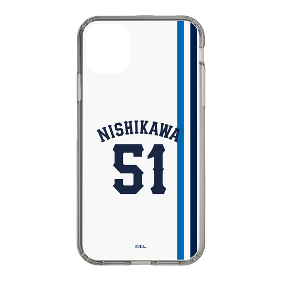 スリムプロテクションケース［ 埼玉西武ライオンズ- #51 NISHIKAWA - ホーム ］