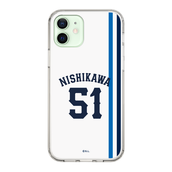 スリムプロテクションケース［ 埼玉西武ライオンズ- #51 NISHIKAWA - ホーム ］