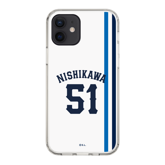 スリムプロテクションケース［ 埼玉西武ライオンズ- #51 NISHIKAWA - ホーム ］