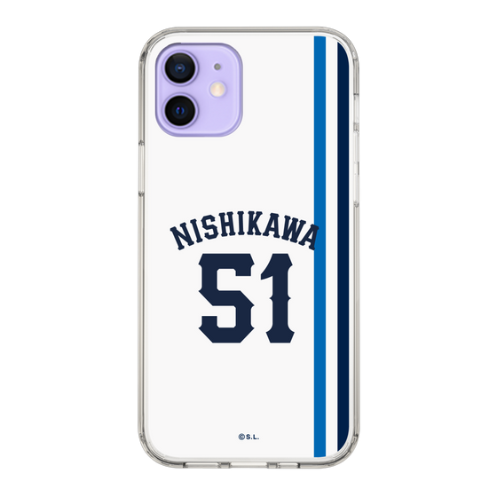 スリムプロテクションケース［ 埼玉西武ライオンズ- #51 NISHIKAWA - ホーム ］