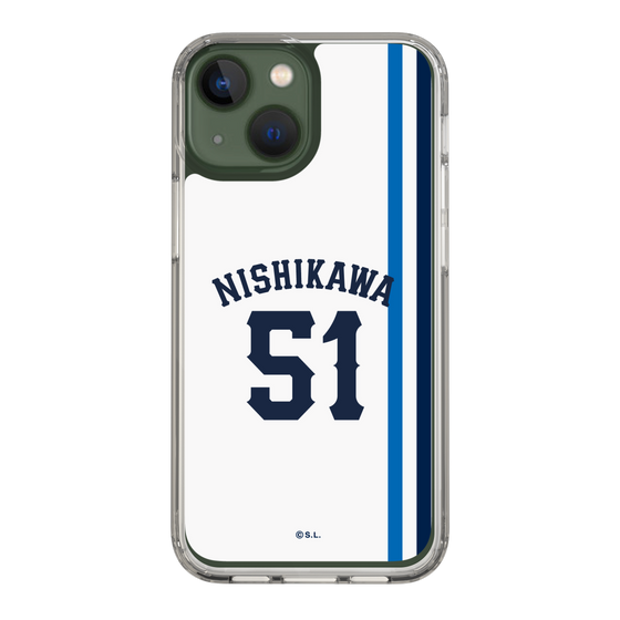 スリムプロテクションケース［ 埼玉西武ライオンズ- #51 NISHIKAWA - ホーム ］