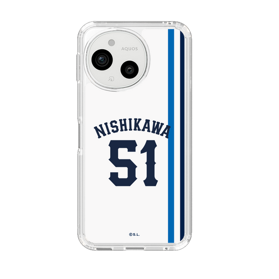 スリムプロテクションケース［ 埼玉西武ライオンズ- #51 NISHIKAWA - ホーム ］