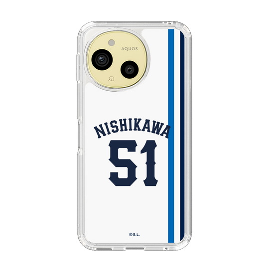 スリムプロテクションケース［ 埼玉西武ライオンズ- #51 NISHIKAWA - ホーム ］