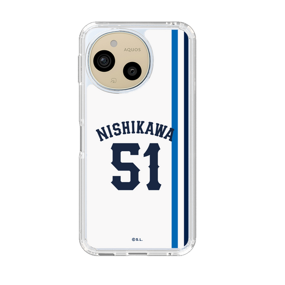 スリムプロテクションケース［ 埼玉西武ライオンズ- #51 NISHIKAWA - ホーム ］